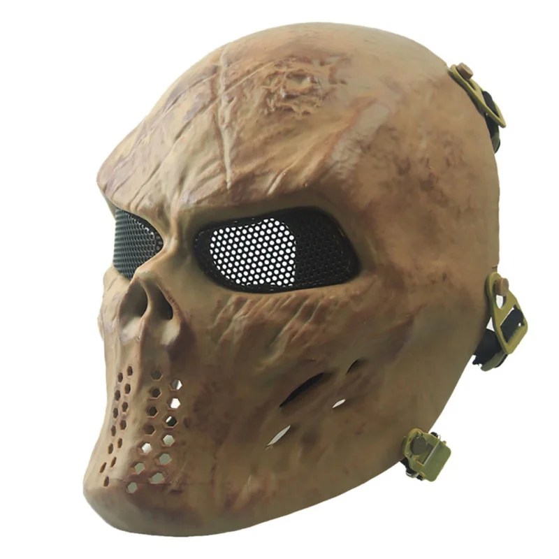 Airsoft Army Games TPR маска героя Глаз Череп Скелет полное лицо Хэллоуин Вечерние Маски для косплея вечерние принадлежности для декора - Цвет: QJ1407KG