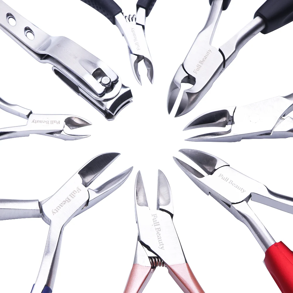 Beli 1 Pcs Profesional Gunting Kuku Pemangkas Pemotong untuk Manikur Stainless Steel Tumbuh Ke Dalam Kuku Kutikula Gunting Kuku Alat JIQ1 8