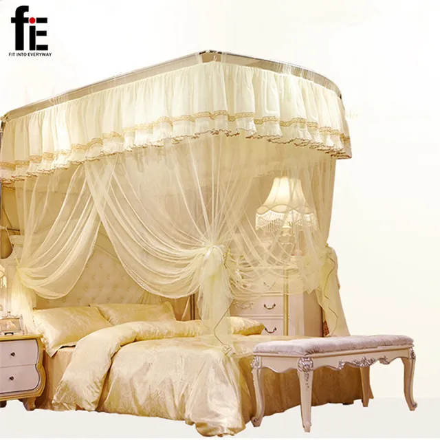 Retractable Lace Mosquito Net Bed Curtains Palace Sleeping Bed