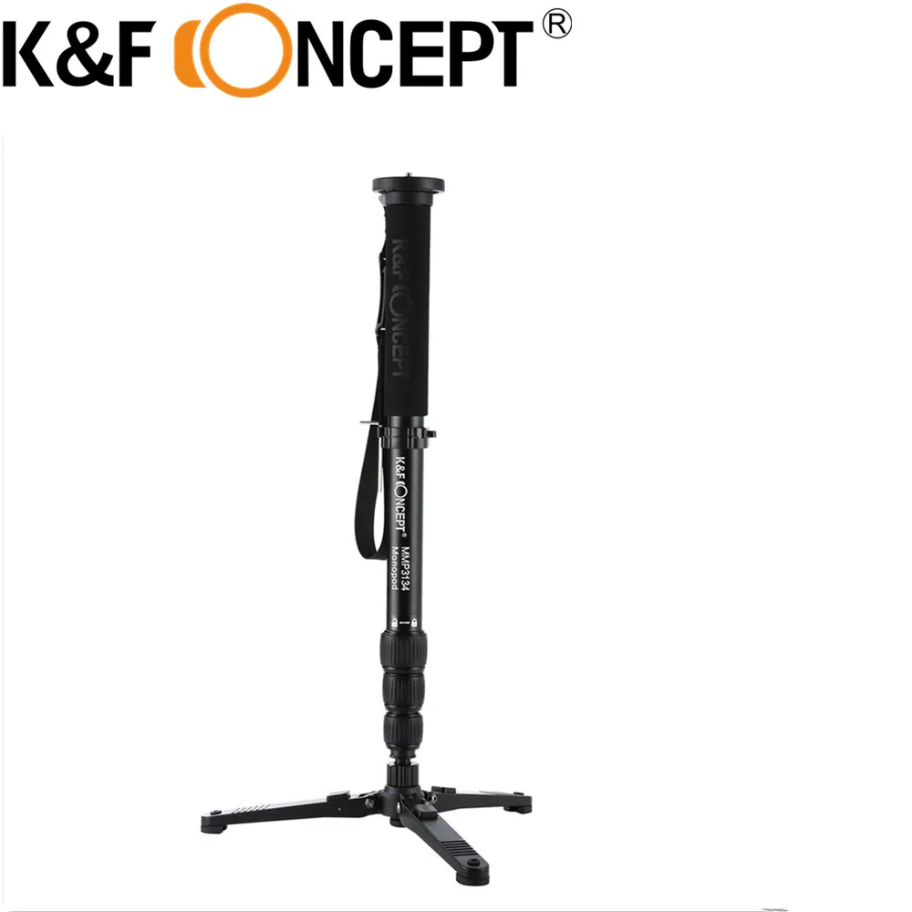 

K&F CONCEPT Aluminum Lightweight Camera Unipod Monopod Holder Metal Locking Knob w/ 3 Legs Base Tripod Stand for Digital Camera