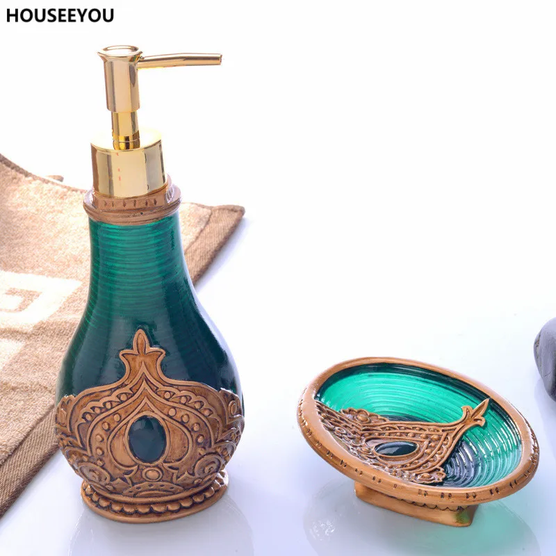 Изысканные аксессуары для ванной комнаты набор дозатора мыла лосьона