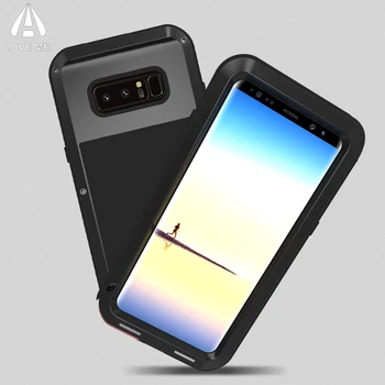 

LOVE MEI For Samsung Galaxy Note 8 Case Cover Luxury Hard Metal Aluminum Silicone Heavy Duty Shockproof Phone Case for Note 8