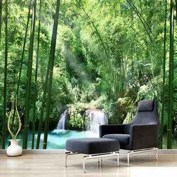 

Custom 3D Wall Murals Wallpaper Bamboo Forest Natural Landscape Art Design Mural Painting Living Room Home Wallpaper Decoration