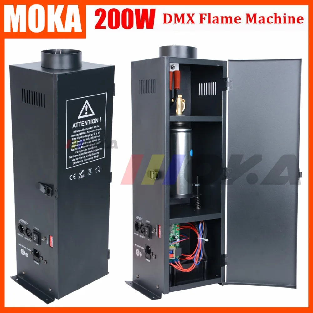 

2 Pcs/lot High quality 4 Corner Stage DMX Flame Machine Wedding stage effect fixture dmx control Flame Projector fire machine