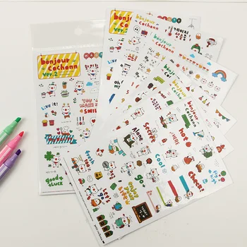 

1 Pack 6 Sheets Cute Pig Transparent Calendar Diary Book Sticker Scrapbook Decoration Children's Stationery Scratchpad