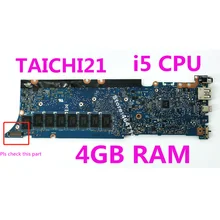 Процессор TAICHI 21 i5 cpu 4 Гб ram, материнская плата для TAICHI 21A TAICHI 21 Ultrabook, материнская плата, тест ОК, новинка