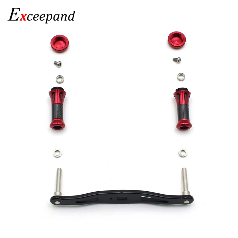 Exceepand Powerful Baitcaster Fishing Reel Handle for Abu Garcia Daiwa Low Profile Baitcasting Reel Grips Carbon Fiber Tubes