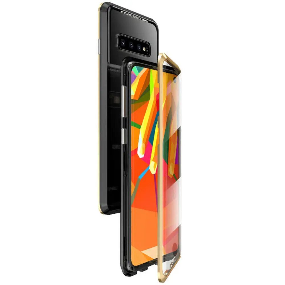 Для samsung Galaxy S10 S9 S8 плюс S10E Note 9 8 360 градусов Экран протектор стеклянный магнит чехол для мобильного телефона для iPhone 8 7 Plus X XS Max XR