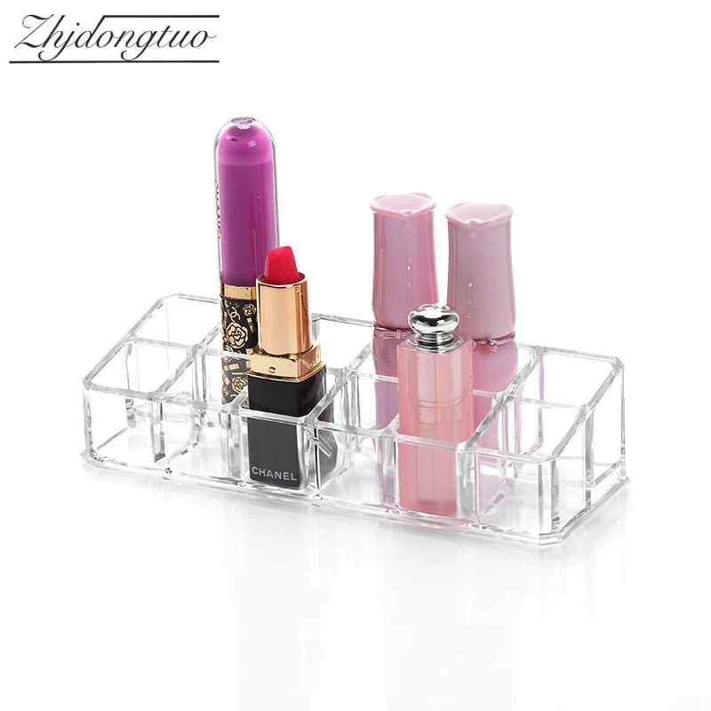 High Quality Makeup Organizer Acrylic Lipstick Nail Polish Cosmetic Container Jewelry Box Home Clear Plastic 16.8x6x3.9cm | Дом и сад