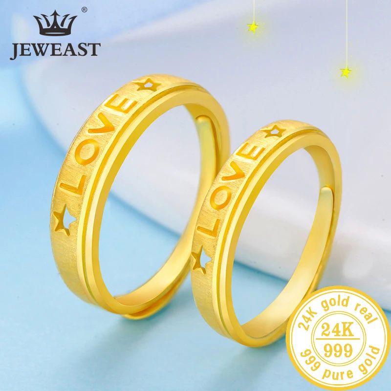 

QA 24K Pure Gold Ring Real AU 999 Solid Gold Rings Elegant Shiny Beautiful Upscale Trendy Classic Jewelry Hot Sell New 2023