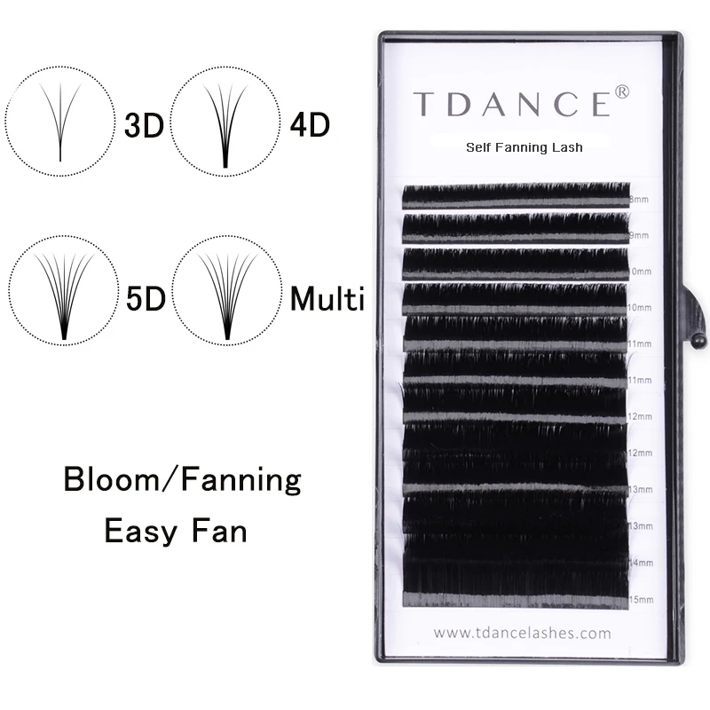 FANNING ресницы расширение толщиной 0,05 0,07 CURL C CC D DD мягкие наконечники легкий вес цветение ресницы, индивидуальное наращивание ресниц
