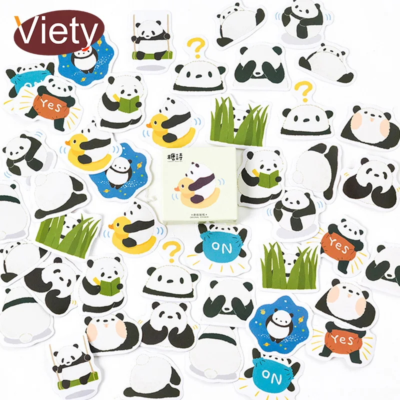 

46 Pcs/Box Cute cartoon animal panda paper sticker decoration DIY album diary scrapbooking label sticker kawaii stationery