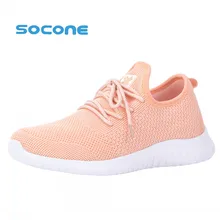 SOCONE модные кроссовки Для женщин летние светильник мягкая обувь для прогулок на открытом воздухе спортивные слипоны Обувь с дышащей сеткой для удобная спортивная обувь