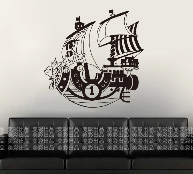One piece wall stick wallpaper animated cartoon children stickers cartoons of bedroom the head of a bed wall stickers