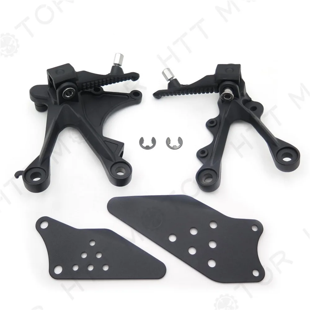 Aftermarket Potorcycle части черный Передний всадник подножки Кронштейн подходит для Kawasaki Zx6R 2005 2006 2007 2008