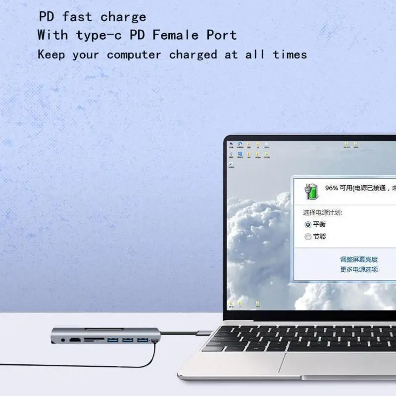 9 в 1 USB C концентратор тип C до Multi 3,0 4 к HDMI VGA PD адаптер для MacBook