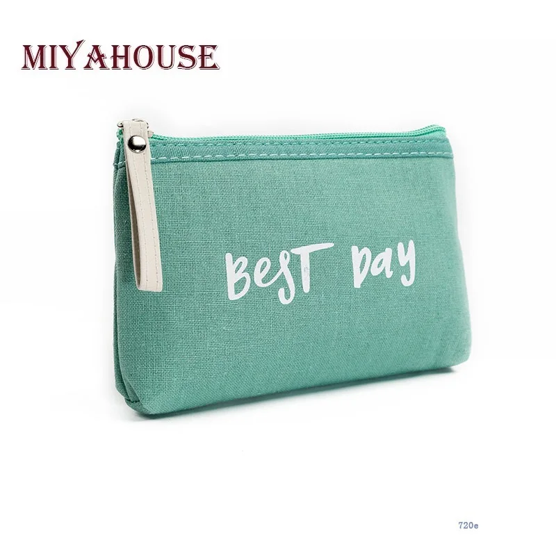 Miyahouse حار بيع إلكتروني الطباعة التجميل حقيبة المرأة سستة صغيرة حقائب مكياج السفر قماش تصميم البسيطة سيدة حقيبة مستحضرات تجميل