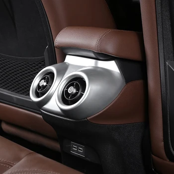 

Car Styling 1PCS ABS Matte Interior Rear Air Condition Vent Outlet Cover Trim For Alfa Romeo Stelvio 2017 2018