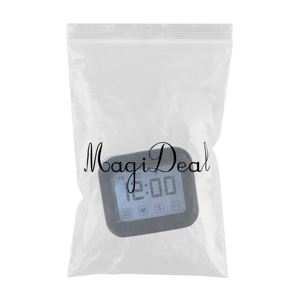 Minutes/Sec/Hour Kitchen Timer Cooking Analog Count Alarm Clock,Battery Power, LCD Touch Screen