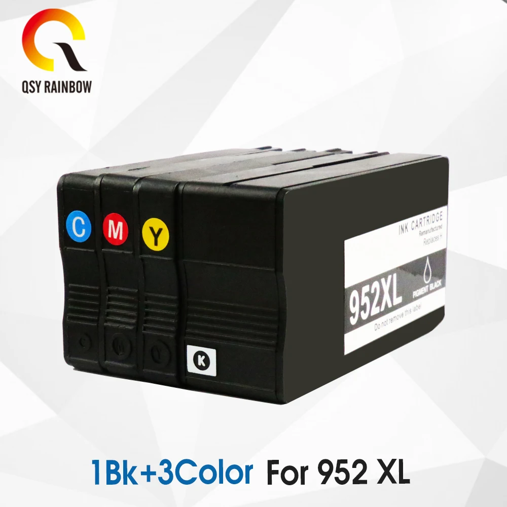 QSYRAINBOW для HP 952XL 952 XL Восстановленный чернильный картридж Officejet Pro 7740 8210 8216 8702 8710 8715