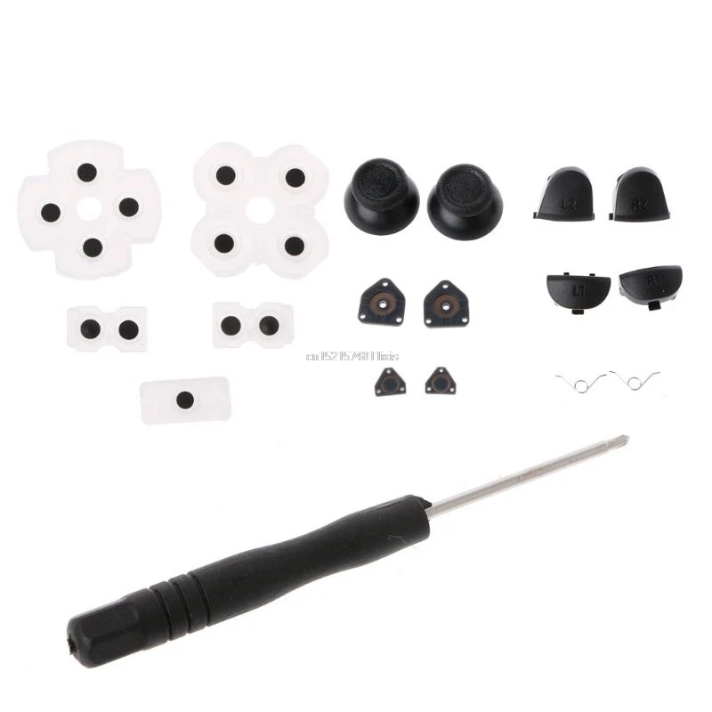 

New 1 Set Trigger Button Spring Joystick Stick Conductive Rubber For PS4 Controller