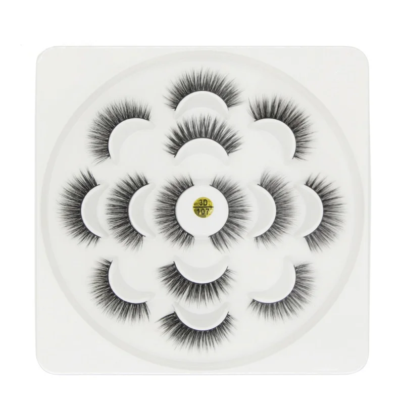 

7 Pairs 3D Mink Lashes False Eyelashes Natural Long Dramatic Volume Fake Lashes Makeup Eyelash Extension Silk For Beauty New