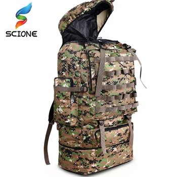 100L Large Capacity Outdoor Tactical Backpack Mountaineering  Camping Hiking Military Molle Water-repellent Tactical Bag 4