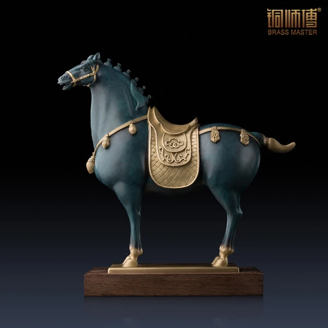High Quality Animal Decor Home Office Ornaments Chinese Br Copper High Quality Animal Decor Home Office Ornaments Chinese Br Copper Craft Tang Dynasty Horse Statue With Base Business Gift
