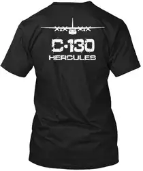 C-130 Геркулес-130 футболка Летняя мода с принтом букв 2019 Мужская Повседневное Короткие хлопковые с принтом модные рубашка