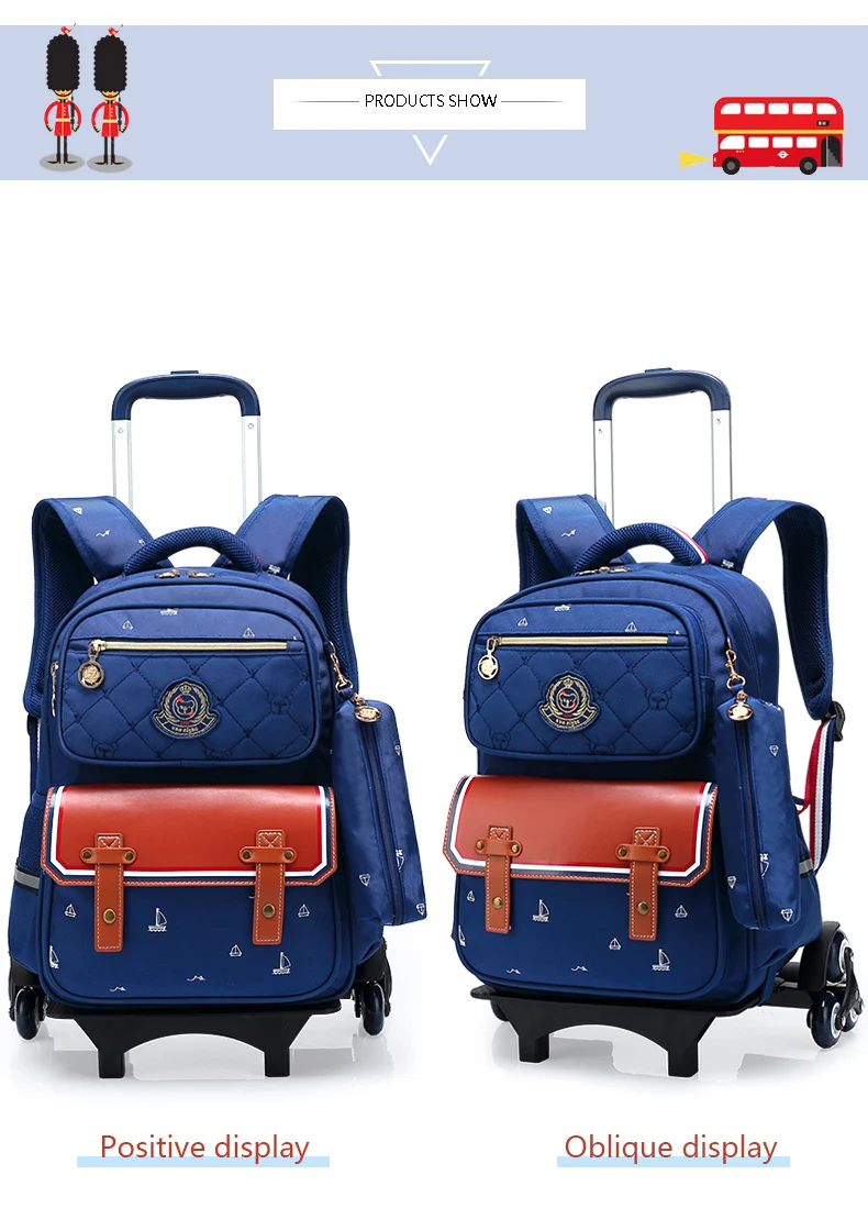 Солнечная восьмерка, школьная сумка на колесиках, чемодан на колесиках, рюкзак для мальчиков и девочек, сумка на колесиках с тремя колесиками, школьный рюкзак для детей