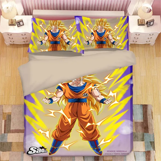DRAGON BALL Z 3D Bedding Set Son Goku Vegeta Duvet Covers Pillowcases 