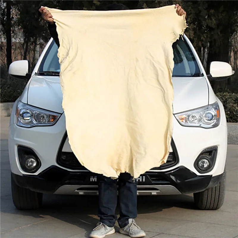 

1pcs Natural Chamois Windows clean Chamois Leather Cloth Washing Suede Leather Car Cleaning Cloths Absorbent Towel New