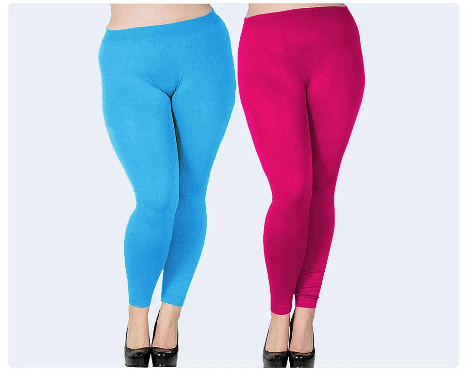 Women's Plus Size Modal Seamless High Waist Leggings Full Length Stretchy Basic Ankle Leggings Solid Color Long Legging Pants amazon leggings