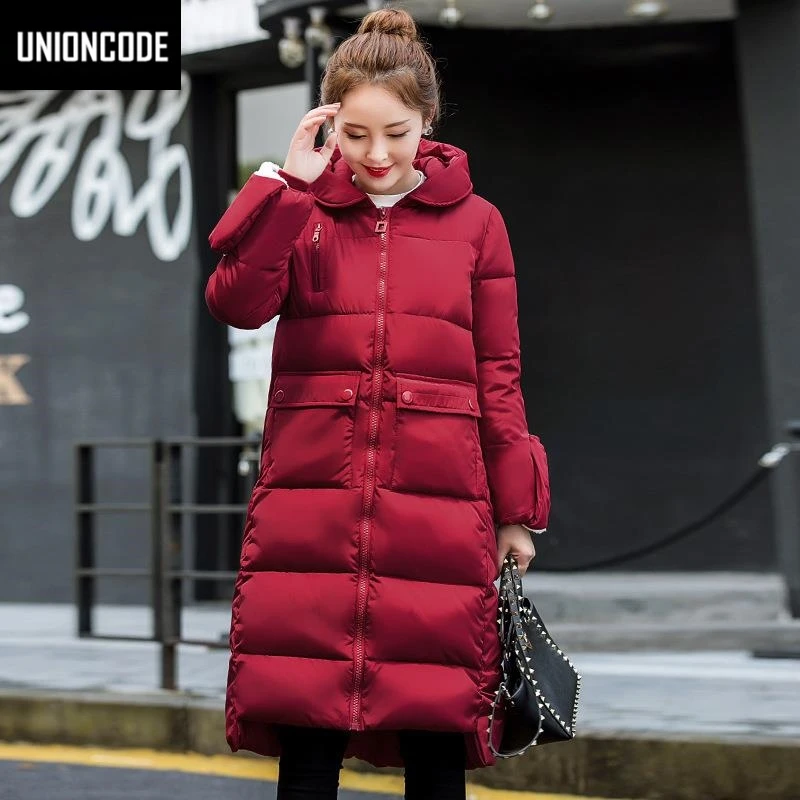 Aliexpress.com : Buy 2017 Winter Women's Cotton Slim Long Coat Hooded ...
