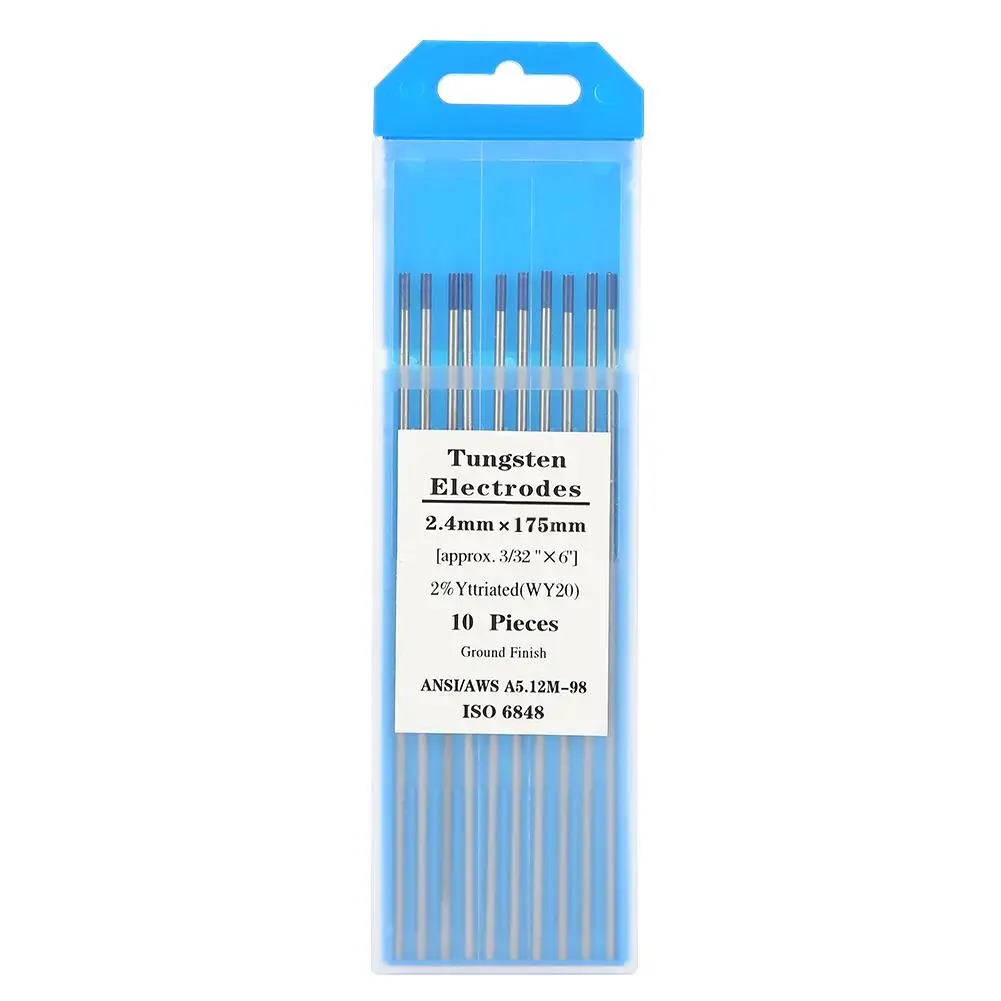 Tig сварочные вольфрамовые электроды 2% Yttriated 2,4x175 мм(WY20 синий) 10-Pack Tig сварочный электрод