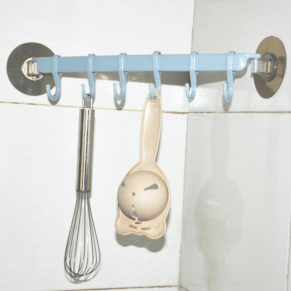Настенный креативный Пробивной ключ блесна кухонный настенный крючок для ванной комнаты вискозный крючок органайзер для хранения 6