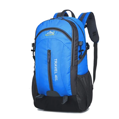 40л Водонепроницаемый рюкзак, походная сумка, рюкзак для велоспорта, альпинизма, дорожные сумки для мужчин и женщин, USB зарядка, противоугонная спортивная сумка - Цвет: Blue