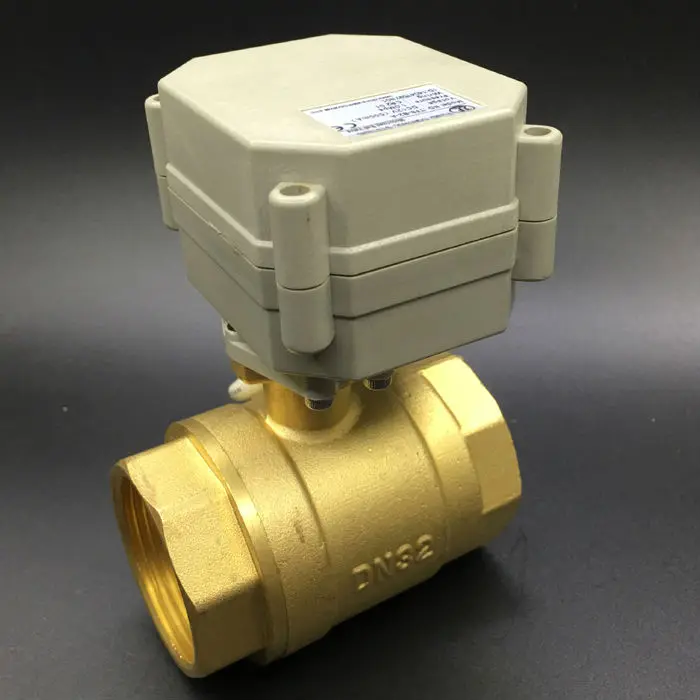 

2 Port DN32 Motorized Ball Valve TF32-B2-A 29mm Bore Thread BSP or NPT 1-1/4'' DC9V-35V 3 Wires or 7 Wires