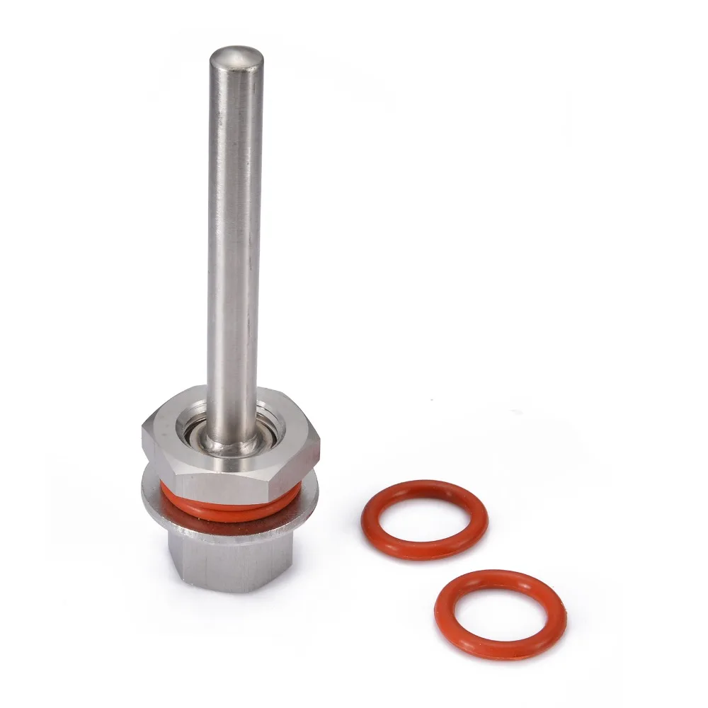 Juego de termowell de acero inoxidable de 4 pulgadas con tuerca de bloqueo + arandela + anillos de silicona conjunto de fontanería casera herramienta de ajuste de Juego de termowell de acero inoxidable de 4 pulgadas con tuerca de bloqueo + arandela + anillos de silicona conjunto de fontanería casera herramienta de ajuste de
