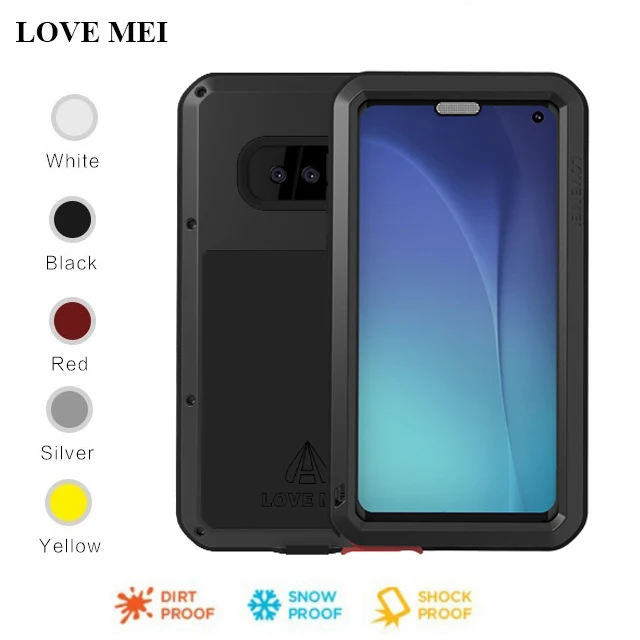 Для Samsung Galaxy S10 Plus S10e A8S Love Mei металлический алюминиевый бронированный