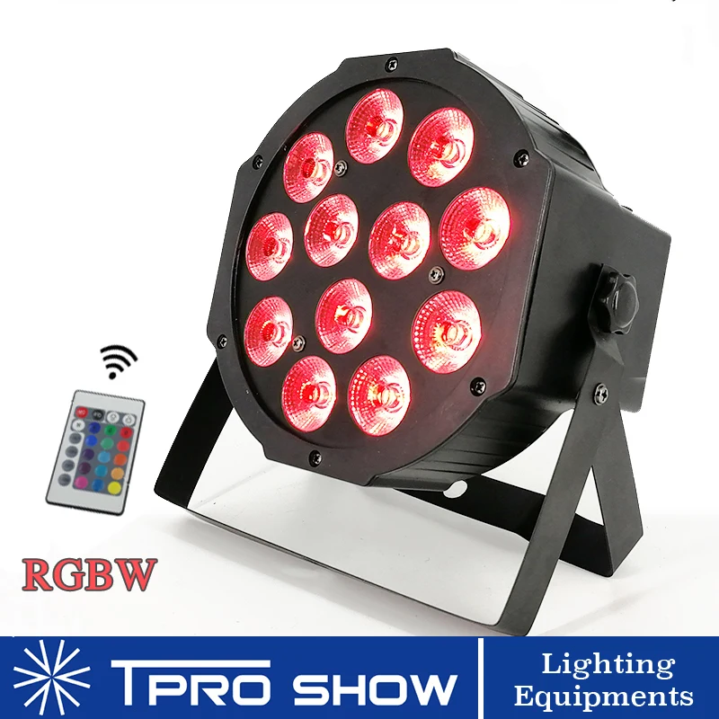 

12x12W LED Par RGBW Stage Lights Wireless Remote Control DMX LED Party Lights Mini Disco LED Spotlighting For Wedding Club Decor