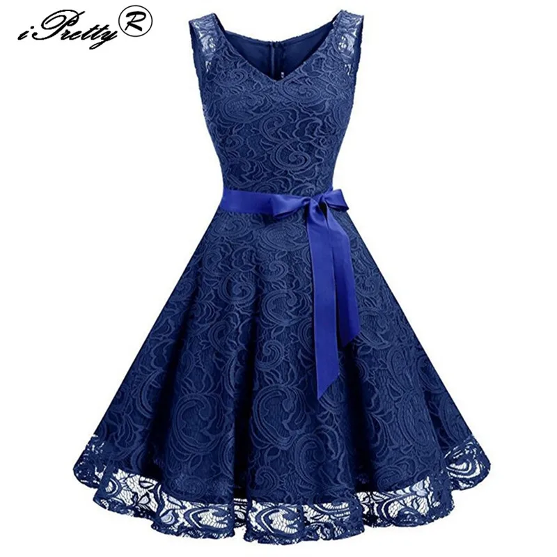 Lace Patchwork Women font b Vintage b font font b Dress b font Spring Summer Sleeveless
