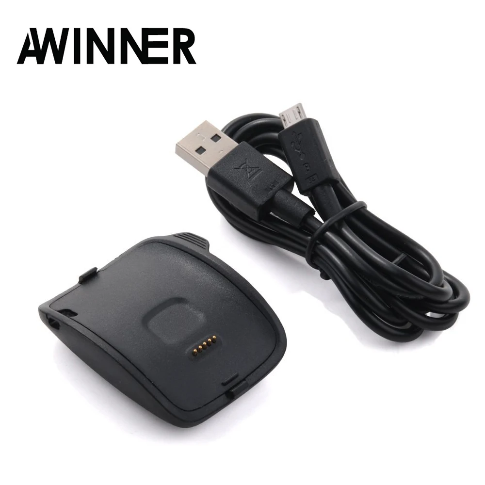 

AWINNER USB Charger Dock Station Charging Cradle & USB Cable for Samsung Galaxy Gear Fit S R750 R 750 Smart Watch accessories