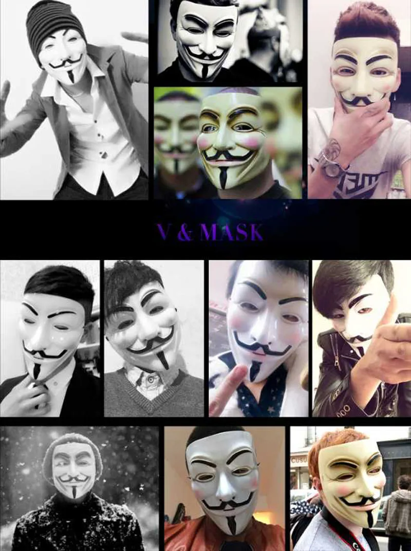 Хэллоуин маска для вечеринки маски V для Vendetta Маска Anonymous Guy Fawkes нарядное платье аксессуар для костюма для взрослых косплей маски для вечеринки