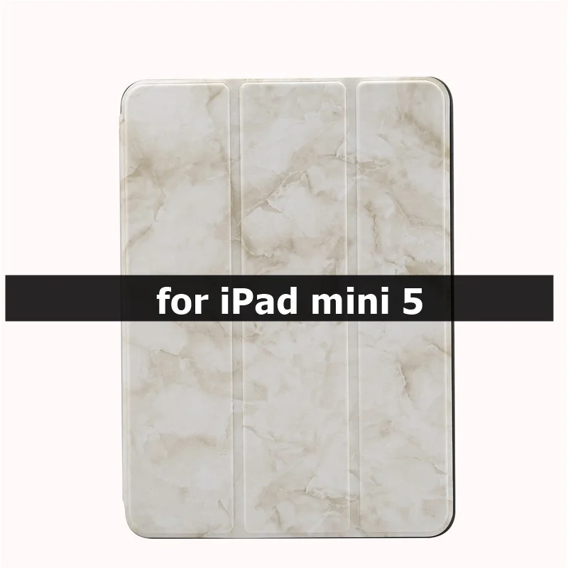 Чехол для Apple iPad mini 5 чехол с держателем-карандашом умный кожаный трехслойный мраморный Чехол для iPad mini 4 чехол 7," kimTHmall - Цвет: mini 5-Beige