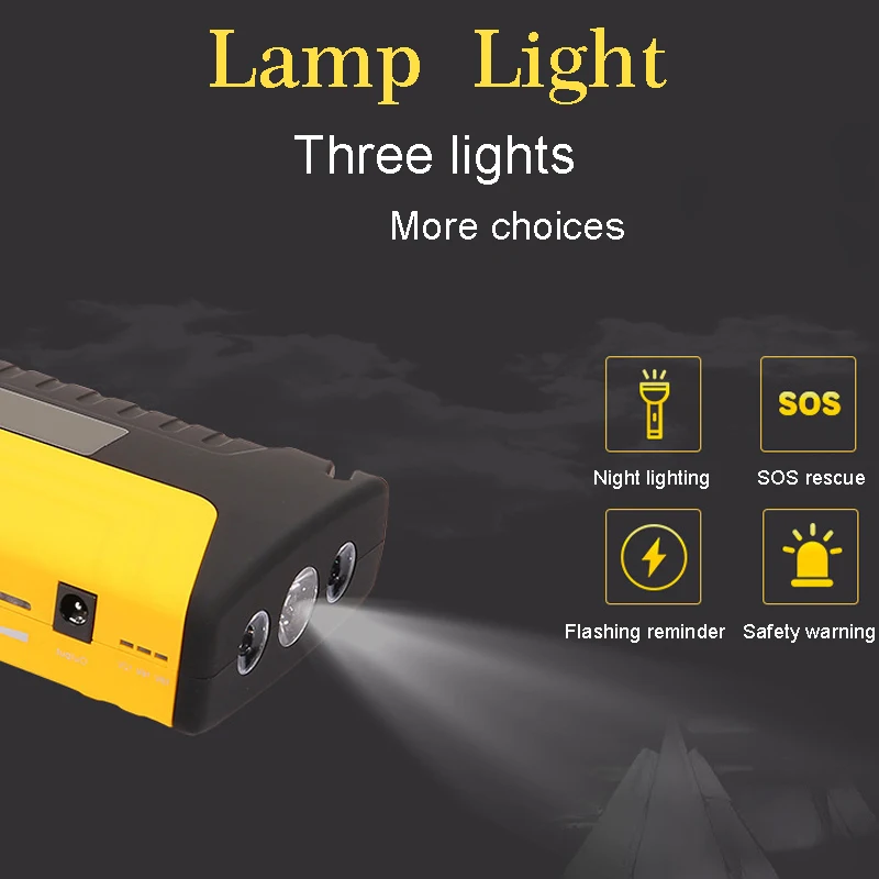  68800mAH Portable Jump Starter For Car Mini Emergency Starting Device Power Bank 600A Peak Auto Boo
