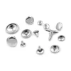 100 Sets 5/ 6/ 7/ 8/ 9/ 10/ 12/ 15 mm Metal Rivets Buttons Snaps Double-sided Rivets Luggage Nails Buckle Silver 4