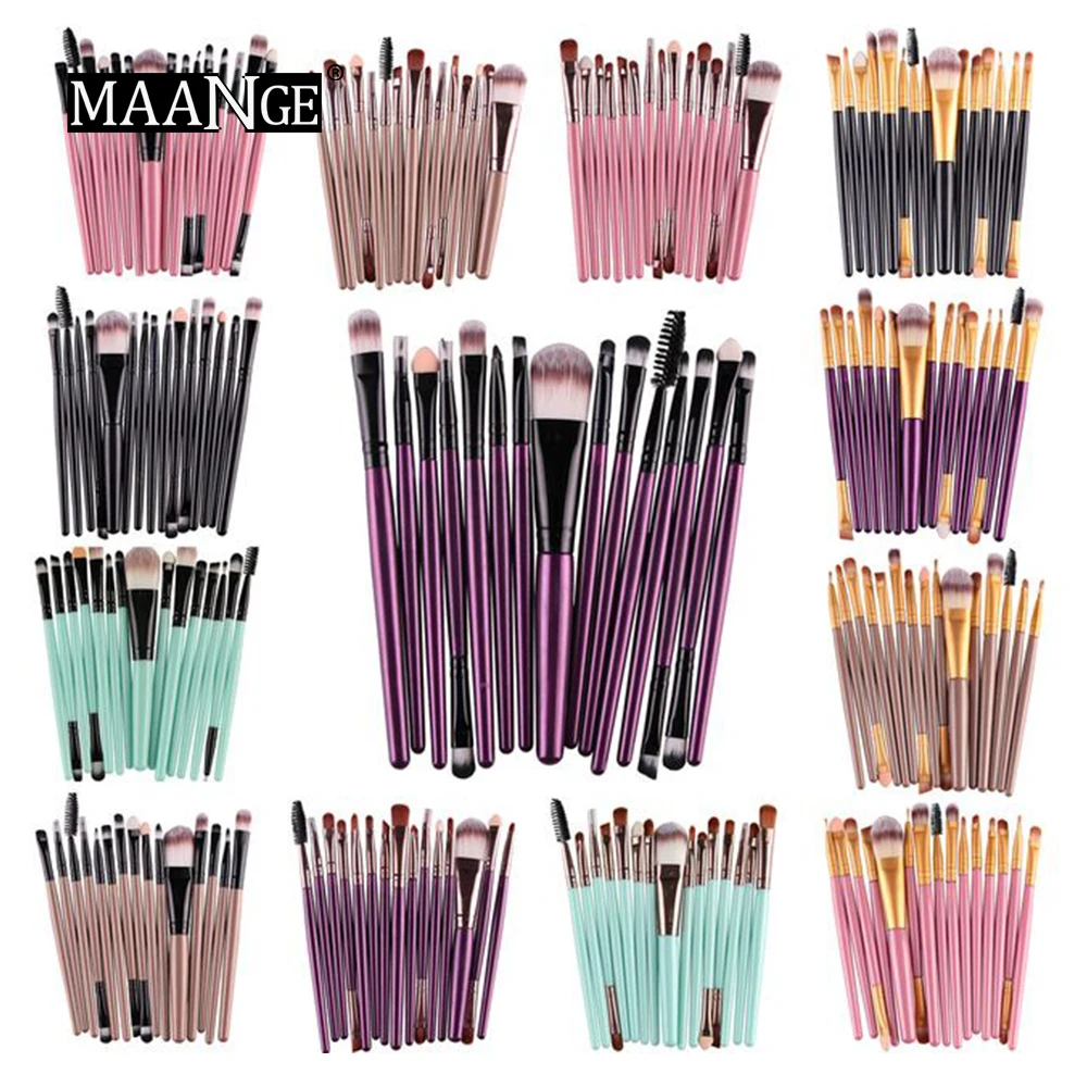 Brand 15Pcs Makeup Brushes Set Eye Shadow Foundation Powder Eyeliner Eyelash Lip Make Up Brush Cosmetic Beauty Tool Kit | Красота и