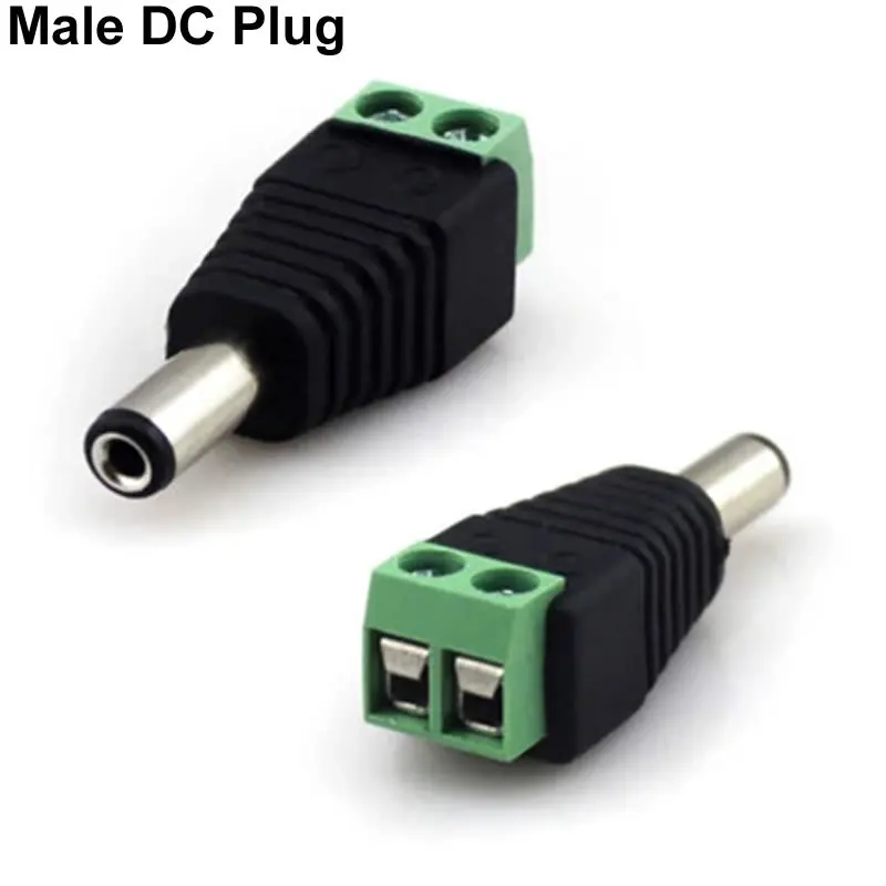 

10 pcs/lot 2.1 x 5.5mm DC Power Male Plug Jack Adapter Connector Plug for CCTV LED Light