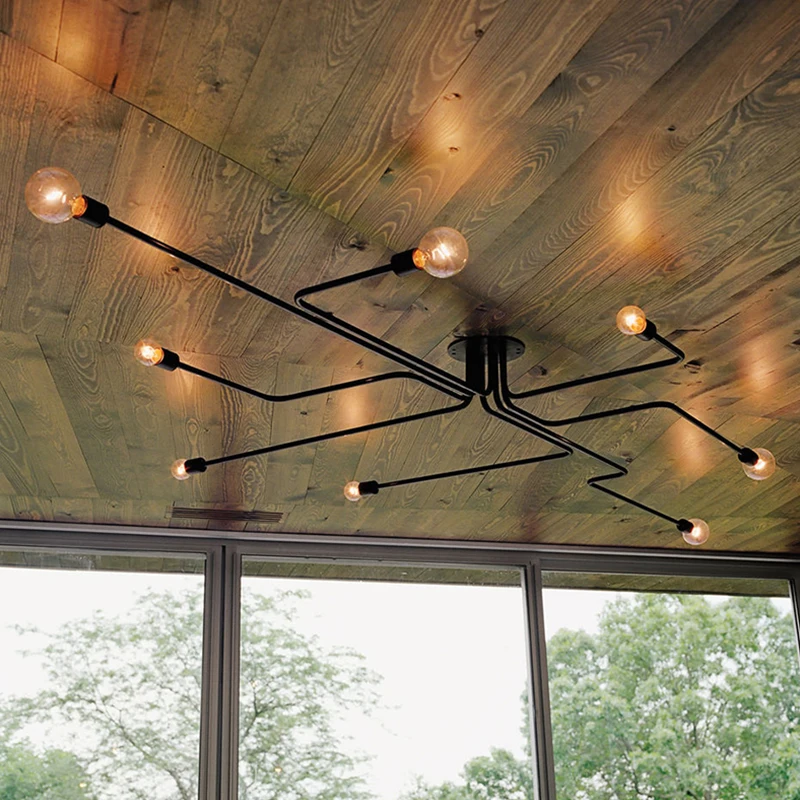 

ceiling lights with bulb vintage iron ceiling lamp lamparas de techo living room bedroom cafe bar kitchen light ceiling lighting